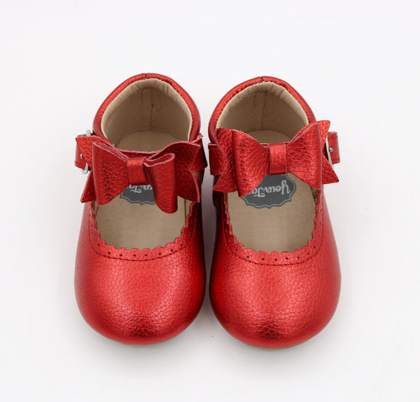 Bow Mary Jane - Metallic Red