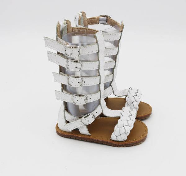 Maddie Gladiator Sandals - White