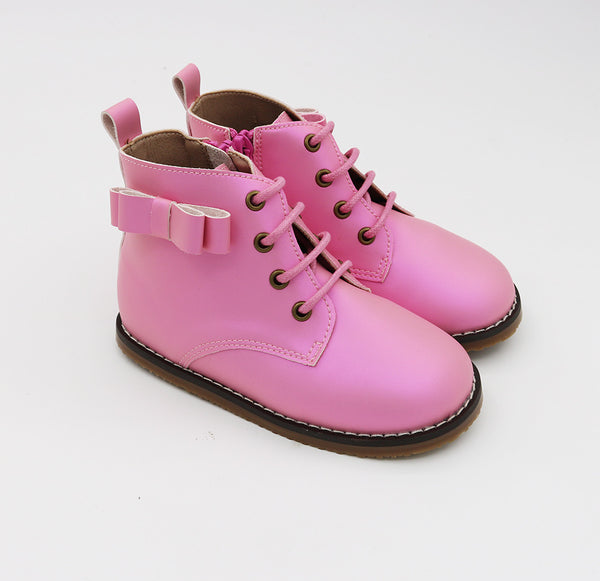 Hope Bow Boots - Pearly Pink