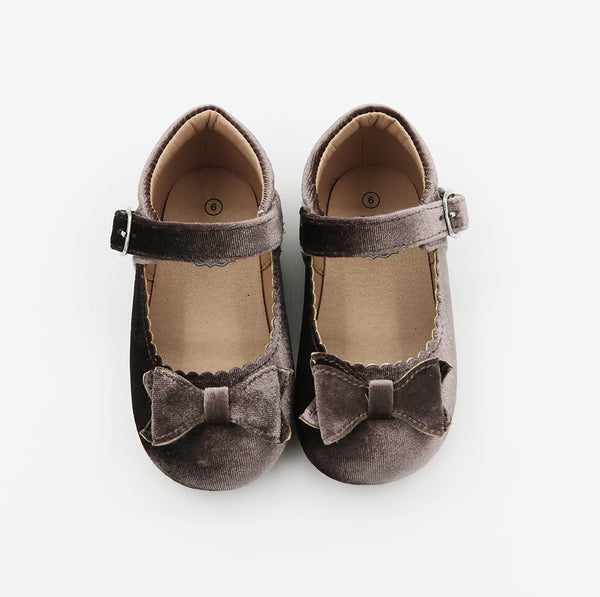 JOY New Bow Mary Jane - Velvet - Grey