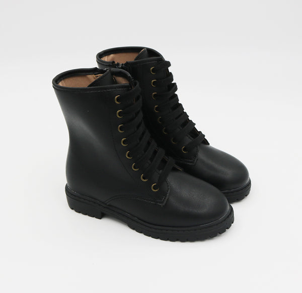 Combat Boots - Smooth Leather - Black