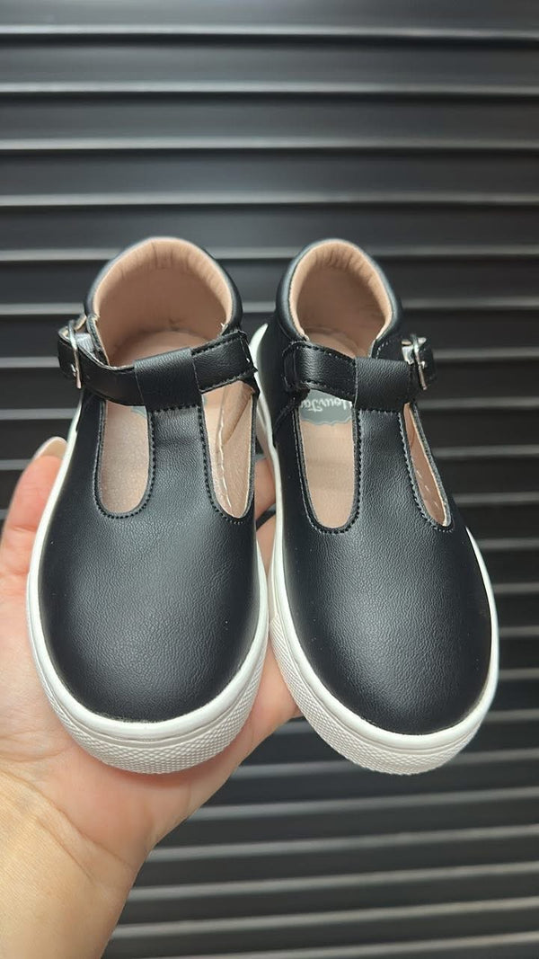 Soho Sneaker T-Straps - Black