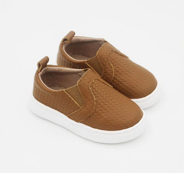 Madison Slip-on Sneakers - Brown Woven Leather