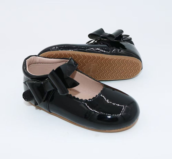 Lilien Side Bow Mary Jane - Black Patent Leather