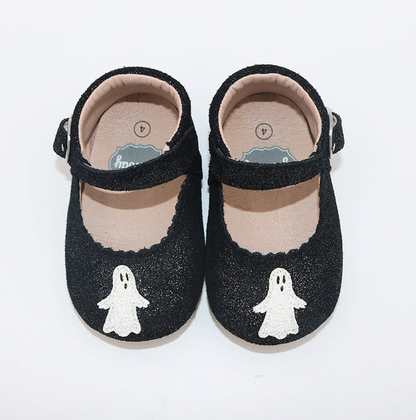 Ghost patch Mary Jane Glitter Black