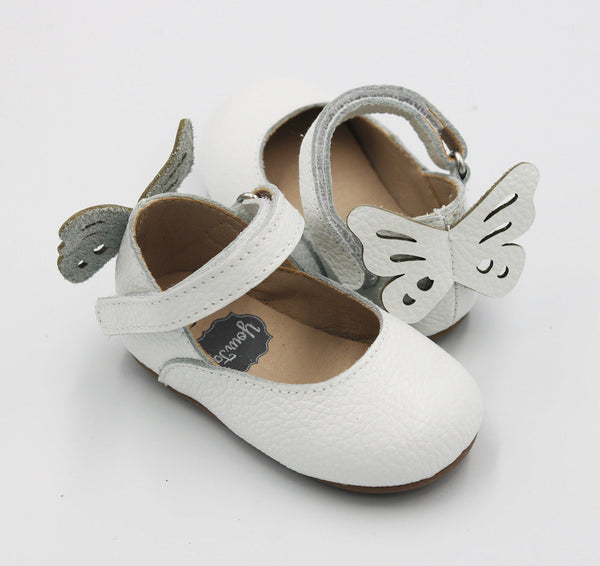 Butterfly Backs White Leather