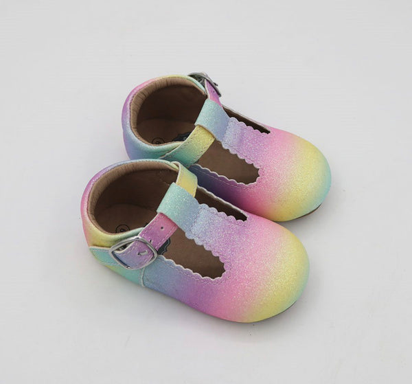 T-Straps - Ombré Rainbow in Mommy and Me