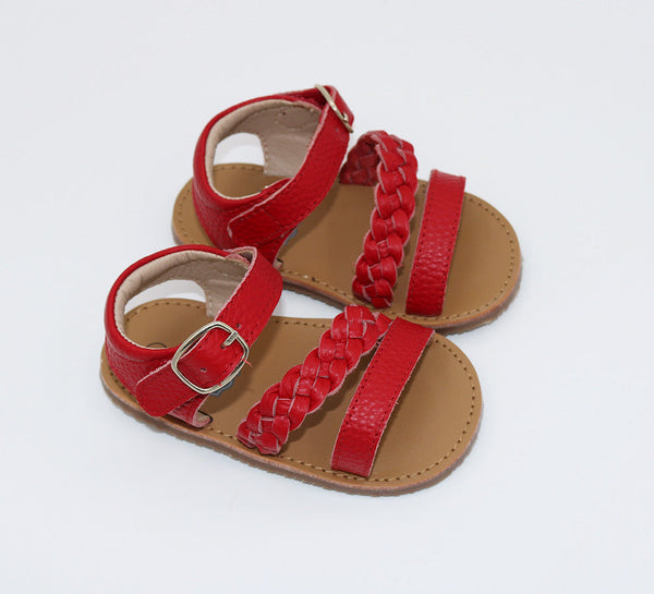 Mia Braid Sandals - True Red