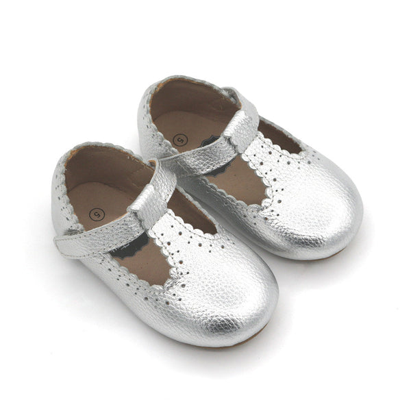 Daniela’s Collection - Metallic Silver T-strap Shoes