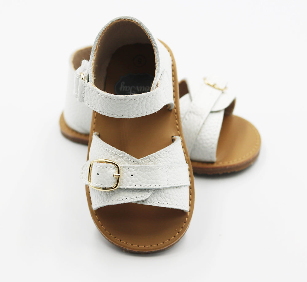 Harper Buckle Sandals White Baby & Kids Sandals Sizes YourTay