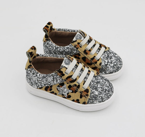 Low Top Sneakers - Hair leopard / Glitter Star