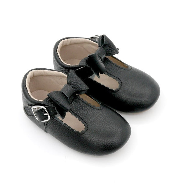 Bow T-Straps - Black
