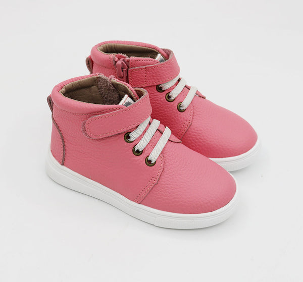 High Top Peony Pink Sneakers