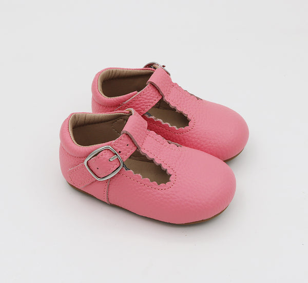T-Straps Dusty Rose Leather