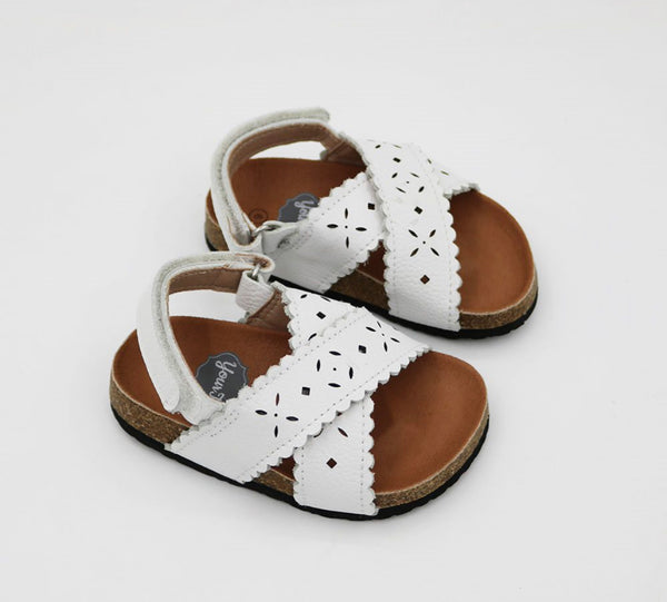Manhattan Footbed Sandals - White