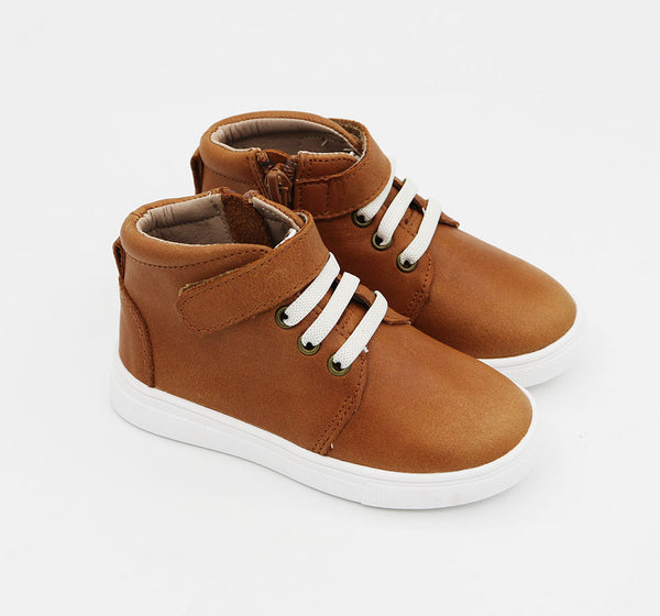 High Top Sneakers weathered brown - nubuck leather